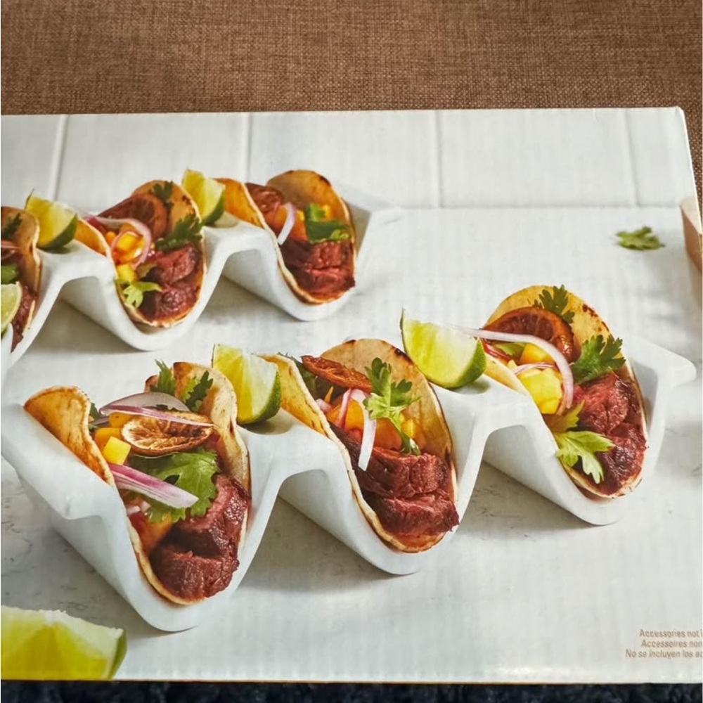 White Ceramic Taco Holder